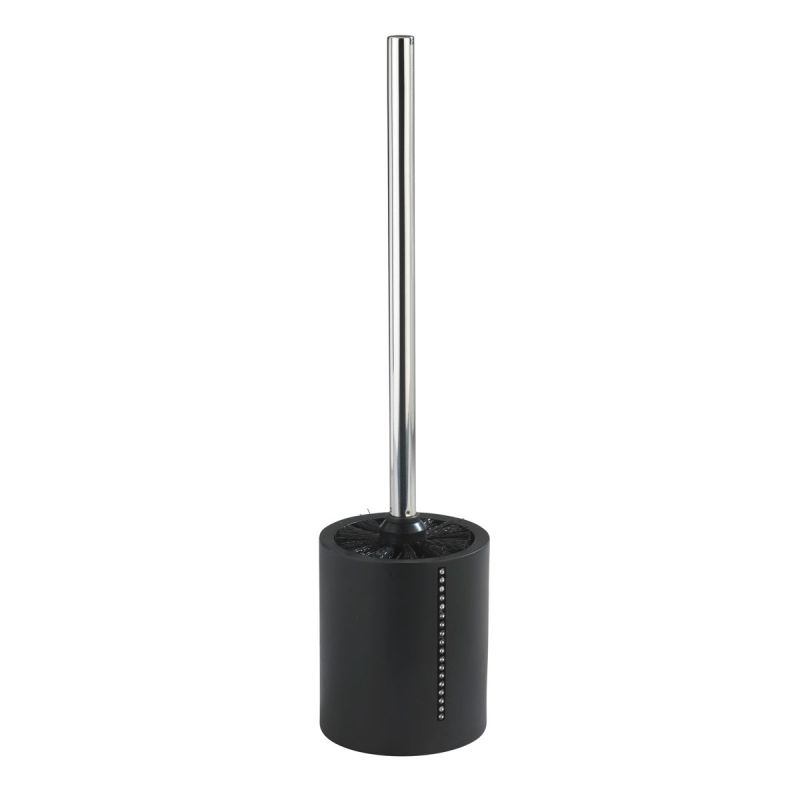 Wenko WC-Garnitur Diamond Schwarz mit Strass-Steinen