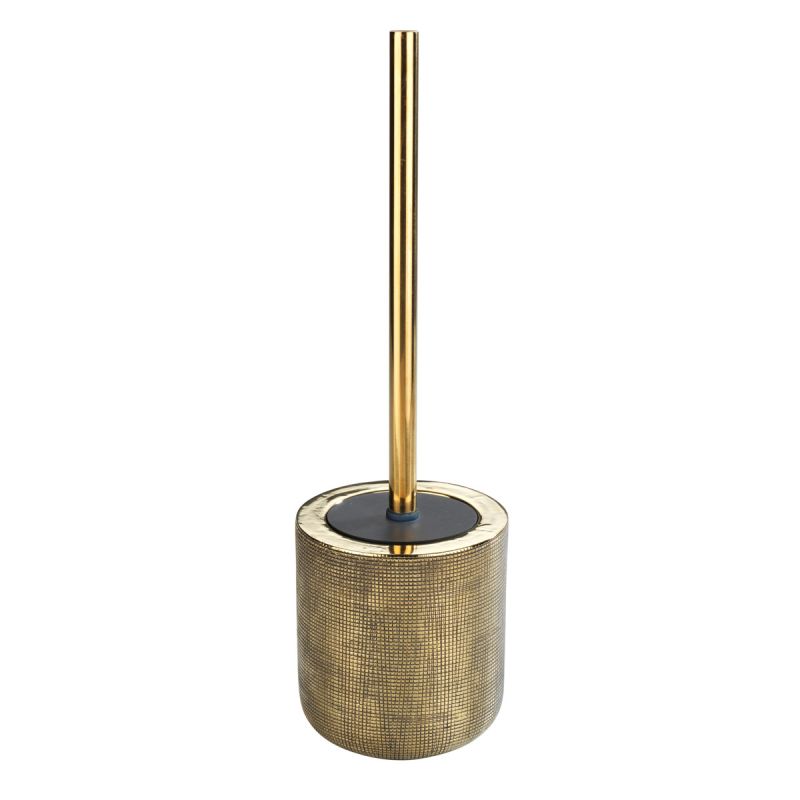 Wenko Keramik WC-Garnitur Rivara Gold WC-Bürstenhalter handbemalt