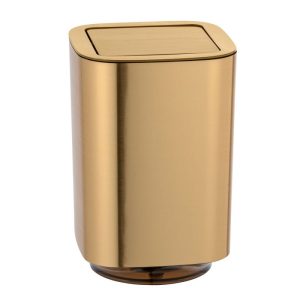 Wenko Schwingdeckeleimer Auron Gold Kosmetikeimer mit Schwingdeckel 5,5 l Wenko Schwingdeckeleimer Auron Gold Kosmetikeimer mit Schwingdeckel 5,5 l