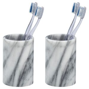 Wenko Zahnputzbecher Onyx 2er Set Marmor Wenko Zahnputzbecher Onyx 2er Set Marmor