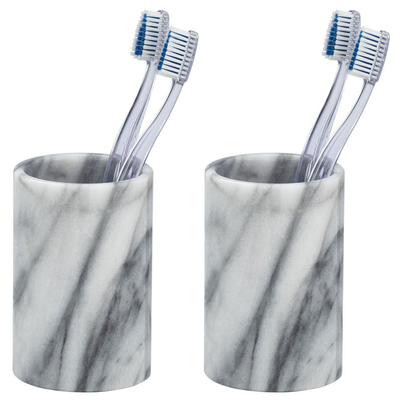 Wenko Zahnputzbecher Onyx 2er Set Marmor