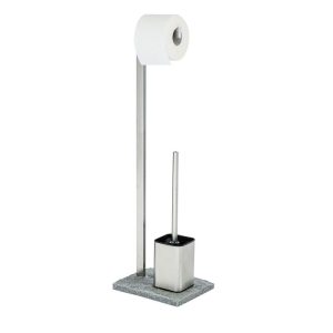 Wenko Stand WC-Garnitur Granit Edelstahl rostfrei Wenko Stand WC-Garnitur Granit Edelstahl rostfrei