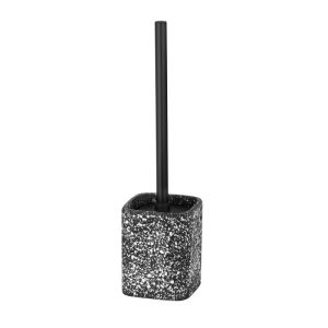 Wenko  WC-Garnitur Terrazzo Schwarz Bürstenhalter