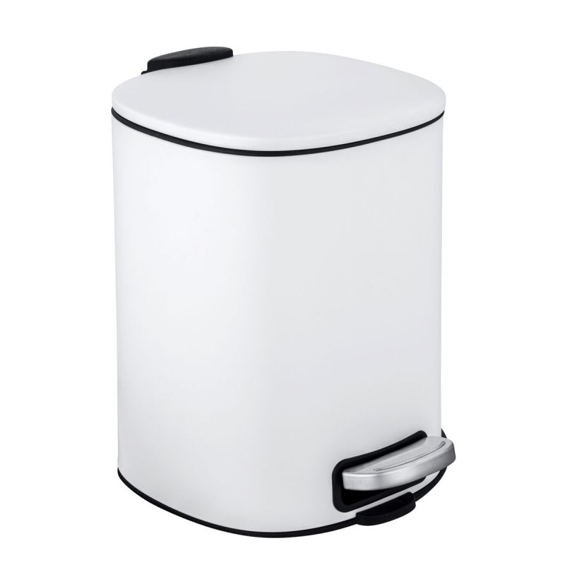 Wenko Treteimer Alassio Weiß 5 L Easy-Close Absenkautomtik
