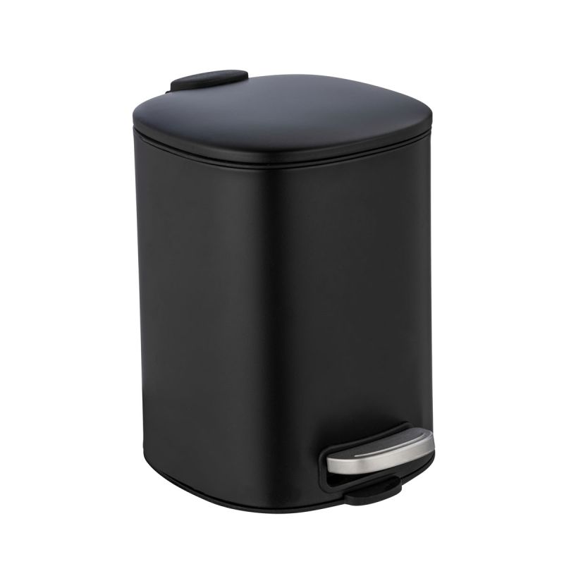 Wenko Treteimer Alassio Schwarz 5 L Easy-Close Absenkautomtik