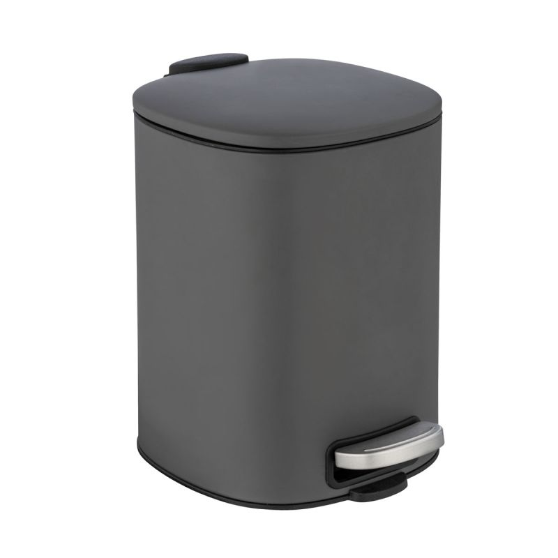 Wenko  Treteimer Alassio Grau 5 L Easy-Close Absenkautomtik