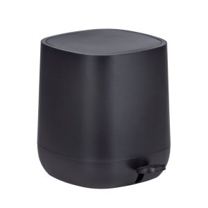 Wenko Treteimer Davos Schwarz 5 L Kosmetikeimer Abfalleimer Wenko Treteimer Davos Schwarz 5 L Kosmetikeimer Abfalleimer