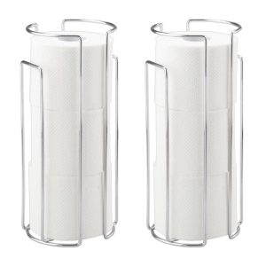 Wenko  Toilettenpapier-Ersatzrollenhalter Chrom 2er Set für 3 Rollen