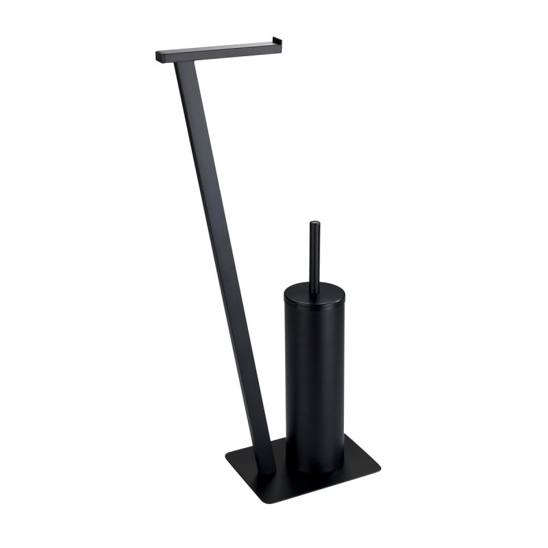 Wenko Stand WC-Garnitur Lirio Schwarz matt