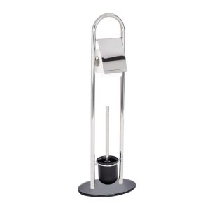 Wenko Stand WC-Garnitur Atlanta Edelstahl rostfrei Wenko Stand WC-Garnitur Atlanta Edelstahl rostfrei