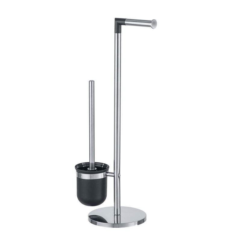 Wenko Stand WC-Garnitur Parus Edelstahl glänzend 2in1 Kombination aus glänzendem Edelstahl