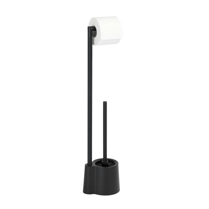 Wenko Stand WC-Garnitur Avola Schwarz matt