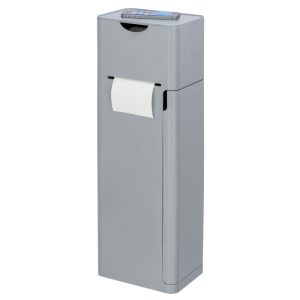 Wenko 6 in 1 Stand WC-Garnitur Imon Grau matt integrierter Toilettenpapierhalter WC-Bürstenhalter Ersatzrollenhalter Stauraumfächer und Ablage Wenko 6 in 1 Stand WC-Garnitur Imon Grau matt integrierter Toilettenpapierhalter WC-Bürstenhalter Ersatzrollenhalter Stauraumfächer und Ablage