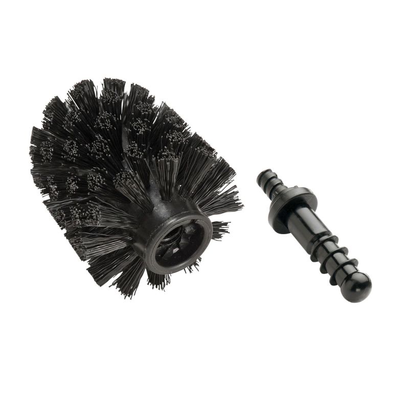 Wenko Ersatzbürste für WC-Garnituren Schwarz Durchmesser 8,5 cm 4er Set