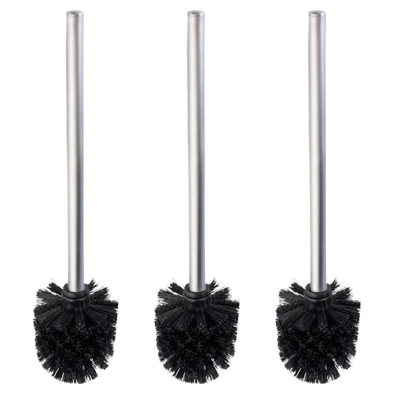 Wenko  WC-Bürste mit Edelstahlstiel Matt 3er Set Durchmesser 8 x 35 cm