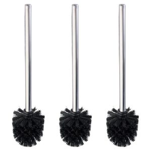 Wenko WC-Bürste mit Edelstahlstiel Glänzend 3er Set Durchmesser 8 x 35 cm Wenko WC-Bürste mit Edelstahlstiel Glänzend 3er Set Durchmesser 8 x 35 cm