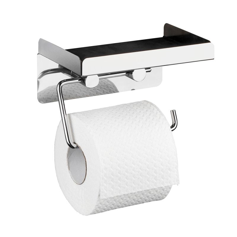 Wenko Toilettenpapierhalter 2 in 1 Edelstahl rostfrei