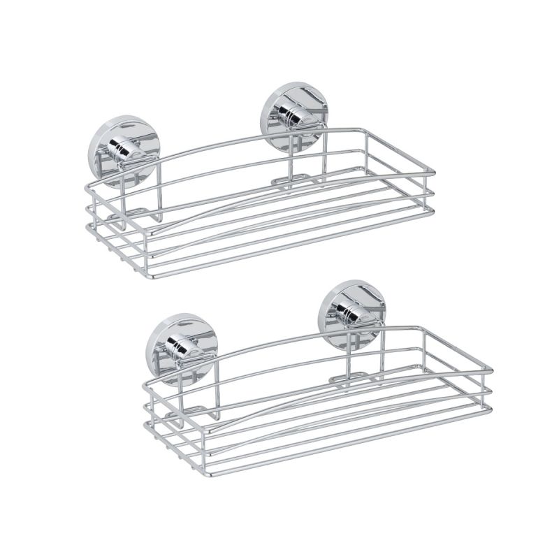 Wenko Vacuum-Loc Wandablage 2er Set Befestigen ohne bohren