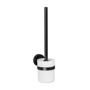Wenko  Static-Loc Plus WC-Garnitur Pavia Schwarz WC-Bürstenhalter Befestigen ohne bohren