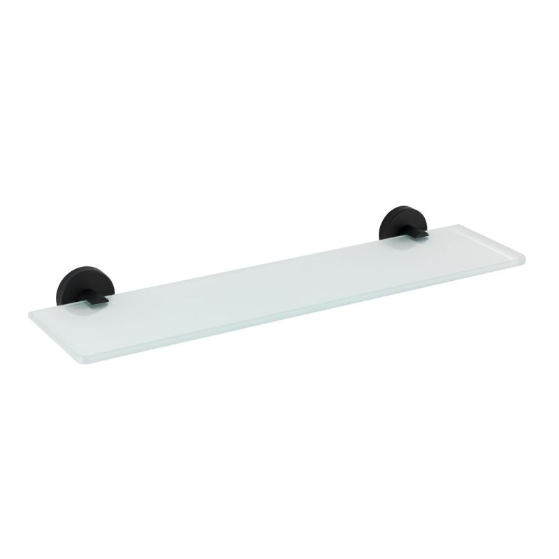 Wenko Glas Wandablage Bosio Black Edelstahl matt rostfrei