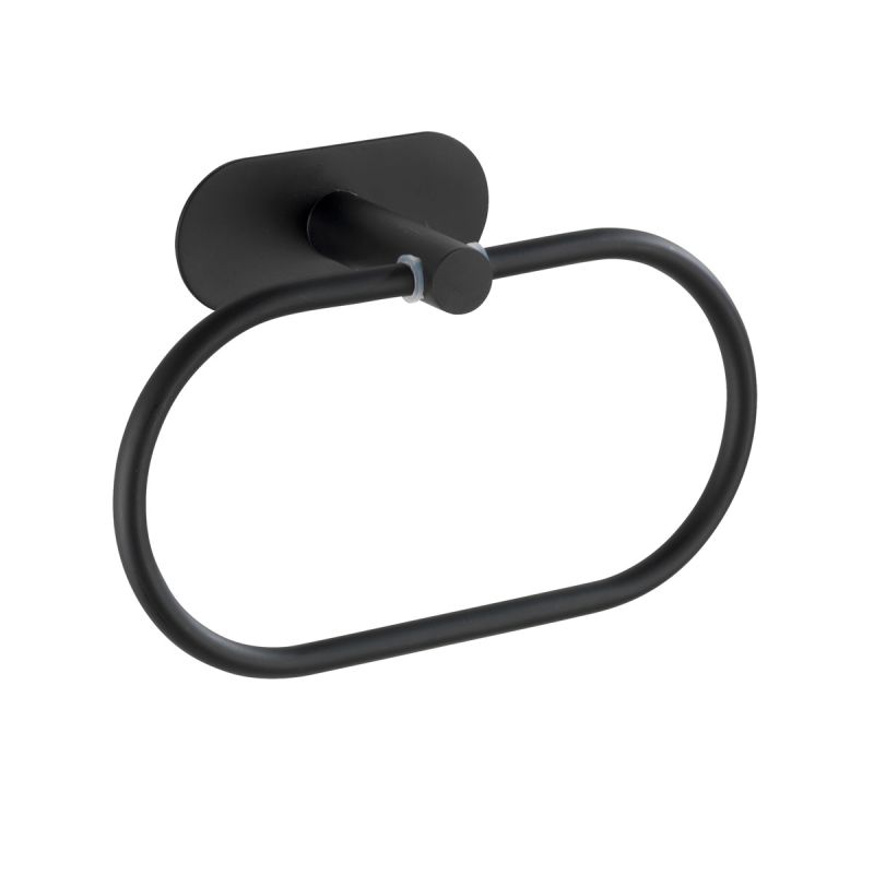 Wenko Turbo-Loc Edelstahl Handtuchring Orea Black Matt Handtuchhalter Befestigen ohne bohren