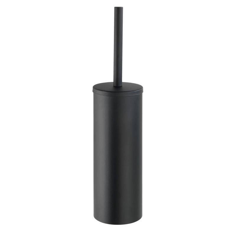 Wenko  Turbo-Loc Edelstahl WC-Garnitur Orea Black Matt geschlossen WC-Bürstenhalter Befestigen ohne bohren