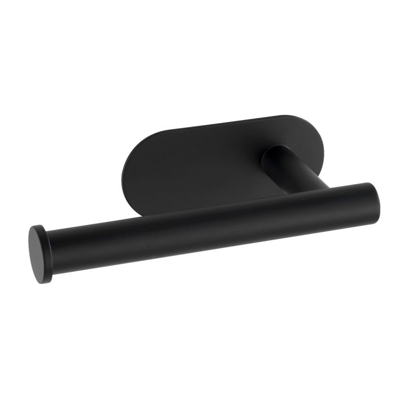 Wenko Turbo-Loc Edelstahl Toilettenpapierhalter Orea Black Matt WC-Rollenhalter Befestigen ohne bohren