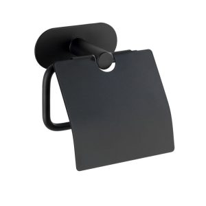Wenko Turbo-Loc Edelstahl Toilettenpapierhalter mit Deckel Orea Black Matt WC-Rollenhalter Befestigen ohne bohren Wenko Turbo-Loc Edelstahl Toilettenpapierhalter mit Deckel Orea Black Matt WC-Rollenhalter Befestigen ohne bohren