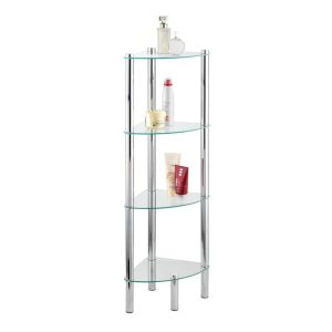 Wenko Eckregal Yago mit 4 Glasablagen Wenko Eckregal Yago mit 4 Glasablagen