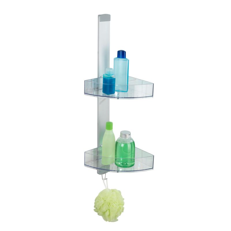 Wenko  Eck-Duschcaddy Premium mit 2 Ablagen und Edelstahl-Haken