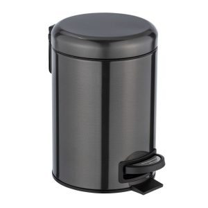 Wenko Kosmetik Treteimer Leman Metallic-Schwarz 3 L Edelstahl Wenko Kosmetik Treteimer Leman Metallic-Schwarz 3 L Edelstahl