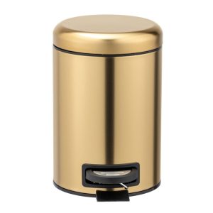 Wenko Kosmetik Treteimer Leman Gold matt 3 L Edelstahl Wenko Kosmetik Treteimer Leman Gold matt 3 L Edelstahl