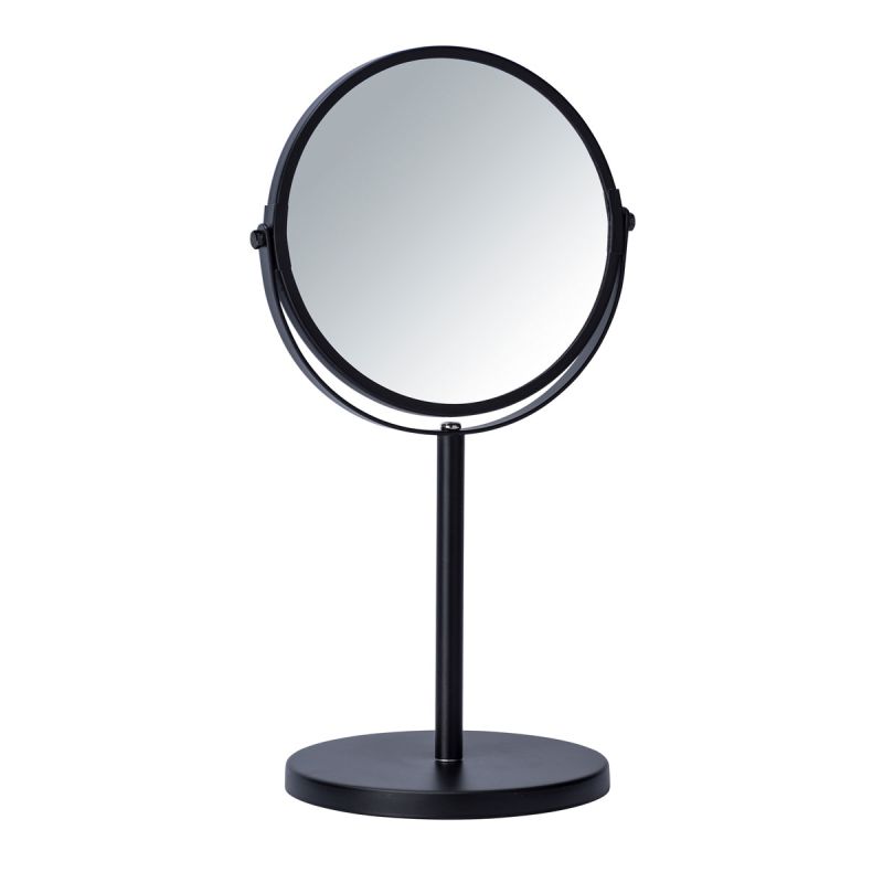 Wenko Kosmetik-Standspiegel Assisi Durchmesser 17 cm Schwarz