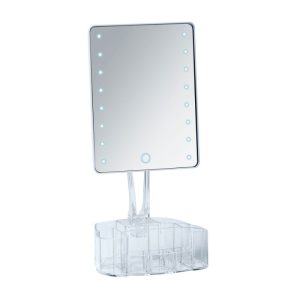 Wenko LED-Standspiegel mit Organizer Trenno Leuchtspiegel Wenko LED-Standspiegel mit Organizer Trenno Leuchtspiegel