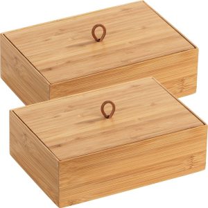 Wenko Bambus Box Terra L mit Deckel 2er Set Wenko Bambus Box Terra L mit Deckel 2er Set