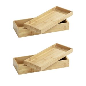 Wenko Bambus Box Terra mit Deckel 2er Set Wenko Bambus Box Terra mit Deckel 2er Set