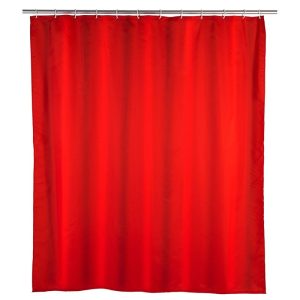 Wenko Anti-Schimmel Duschvorhang Uni Red Textil Polyester 180 x 200 cm waschbar Wenko Anti-Schimmel Duschvorhang Uni Red Textil Polyester 180 x 200 cm waschbar