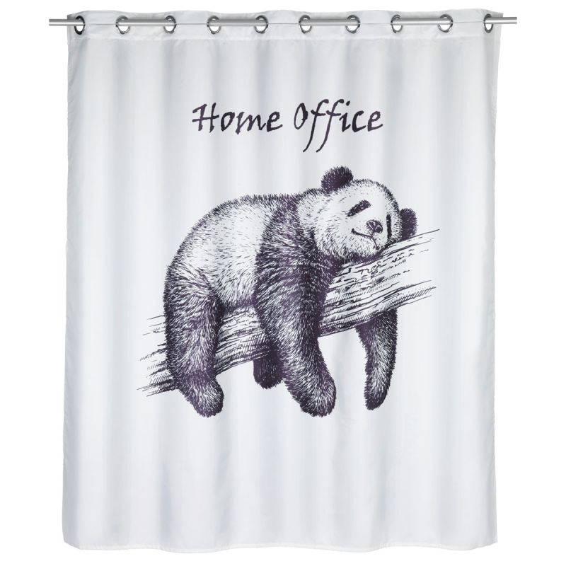 Wenko Anti-Schimmel Duschvorhang Home Office Flex Textil Polyester 180 x 200 cm waschbar