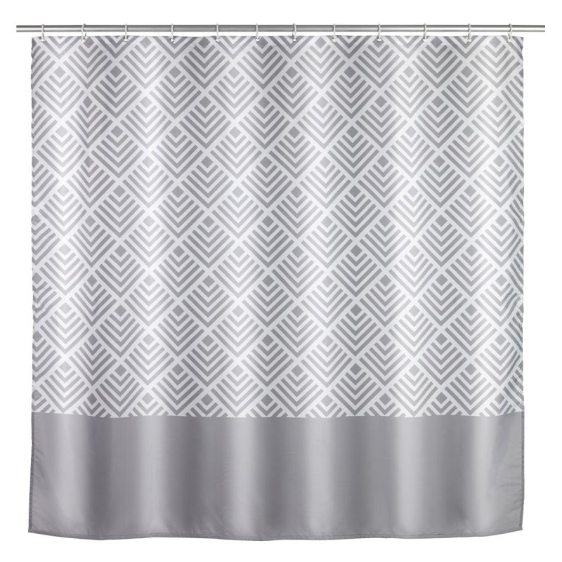 Wenko  Anti-Schimmel Duschvorhang Echo Textil Polyester 180 x 200 cm waschbar