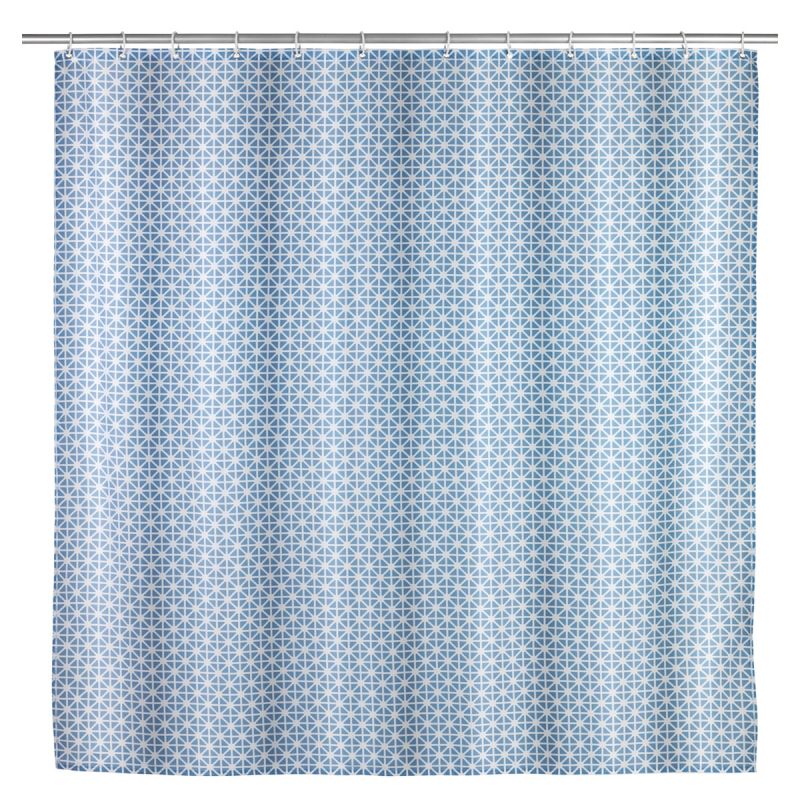 Wenko Anti-Schimmel Duschvorhang Cristal Textil Polyester 180 x 200 cm waschbar