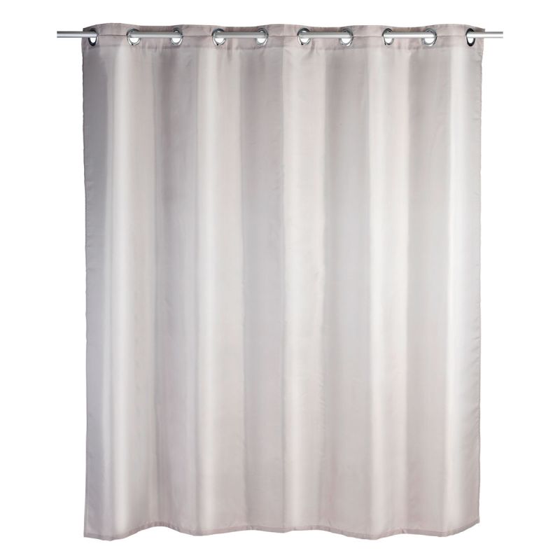 Wenko Duschvorhang Comfort Flex Taupe Textil Polyester 180 x 200 cm waschbar