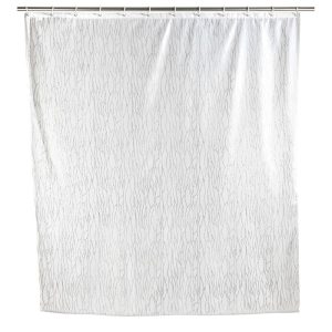 Wenko Duschvorhang Deluxe Weiß mit glänzenden Applikationen Textil Polyester 180 x 200 cm waschbar Wenko Duschvorhang Deluxe Weiß mit glänzenden Applikationen Textil Polyester 180 x 200 cm waschbar
