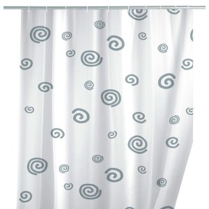 Wenko Duschvorhang Schnecke Textil Polyester 180 x 200 cm waschbar Wenko Duschvorhang Schnecke Textil Polyester 180 x 200 cm waschbar