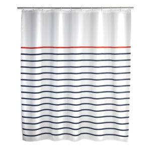 Wenko Duschvorhang Marine White Textil Polyester 180 x 200 cm waschbar Wenko Duschvorhang Marine White Textil Polyester 180 x 200 cm waschbar
