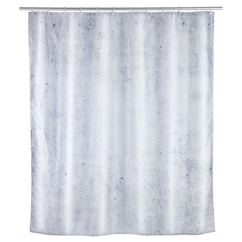 Wenko Duschvorhang Concrete Textil Polyester 180 x 200 cm waschbar
