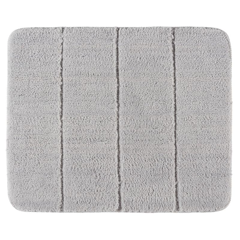 Wenko  Badteppich Steps Light Grey 55 x 65 cm Mikrofaser