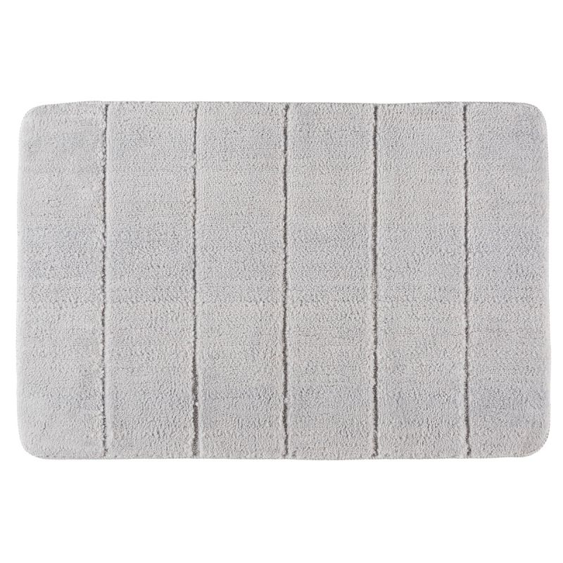 Wenko  Badteppich Steps Light Grey 60 x 90 cm Mikrofaser