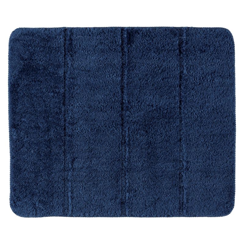 Wenko Badteppich Steps Marine Blue 55 x 65 cm Mikrofaser