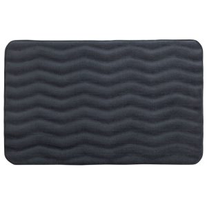 Wenko Badteppich Memory Foam Waves Dunkelgrau 50 x 80 cm Wenko Badteppich Memory Foam Waves Dunkelgrau 50 x 80 cm