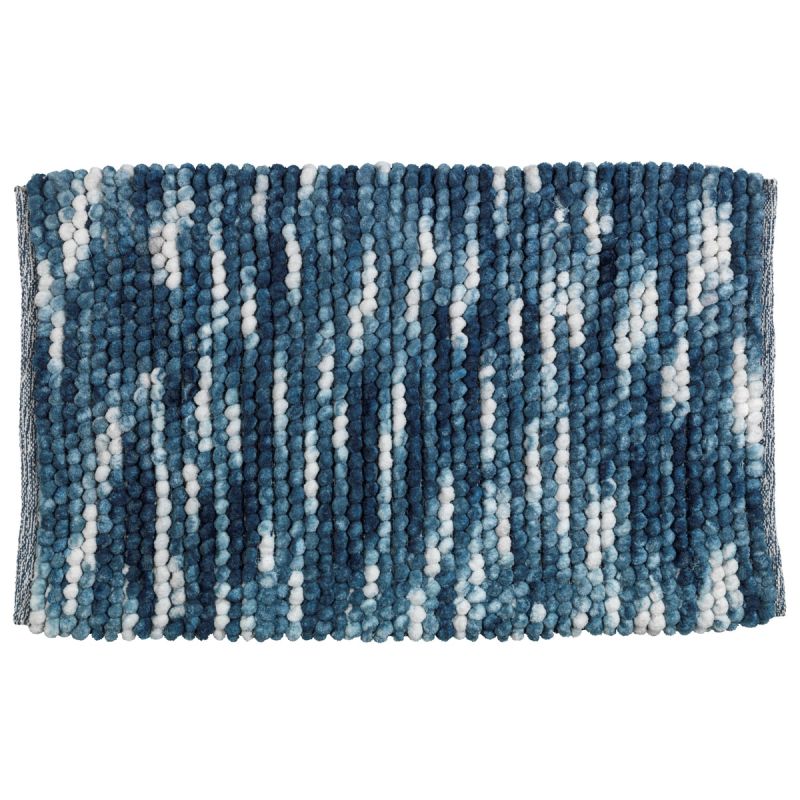 Wenko Badteppich Urdu Blau 60 x 90 cm Mit Melagne-Effekt